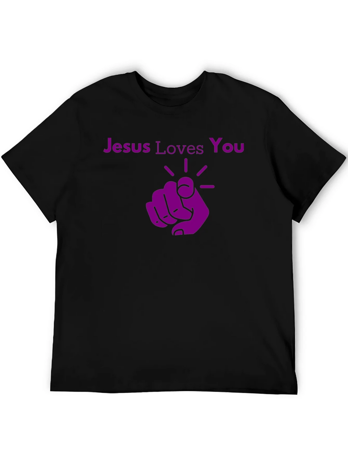 Jesus Loves You Graphic Tee - Pointing Finger Design product image 5
