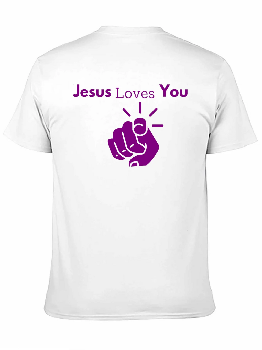 Jesus Loves You Graphic Tee - Pointing Finger Design product image 10