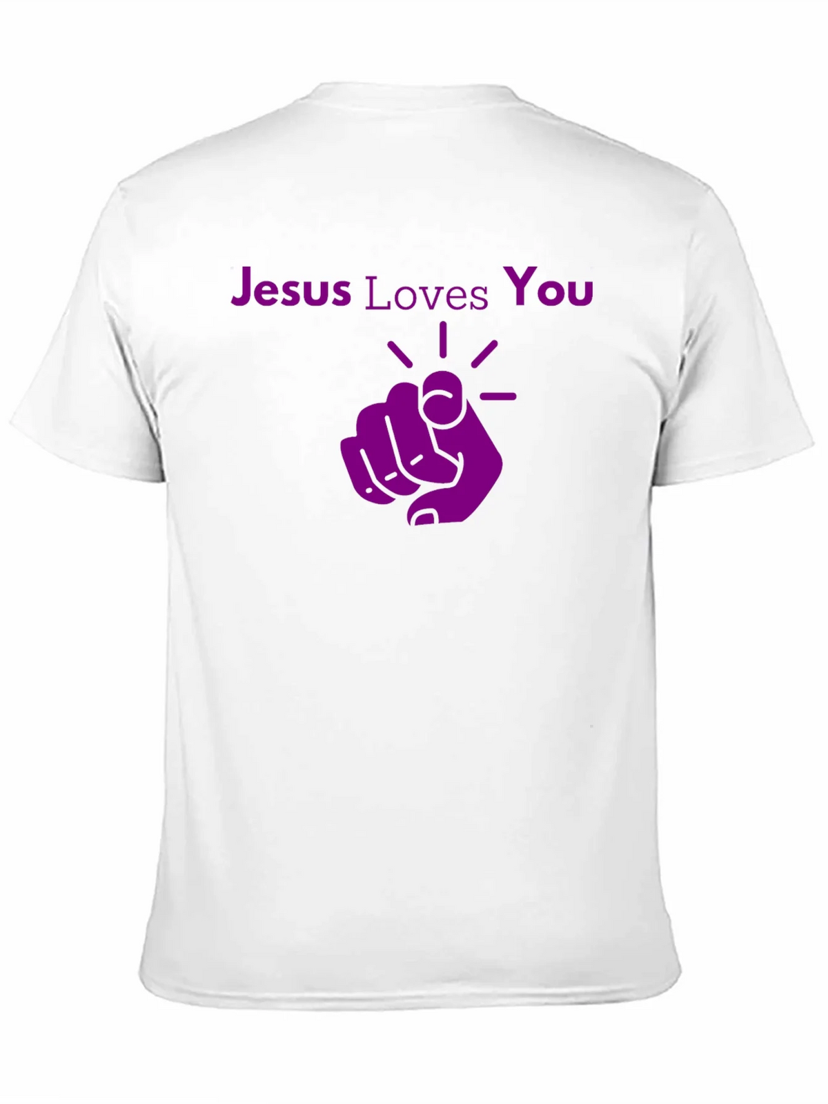 Jesus Loves You Graphic Tee - Pointing Finger Design product image 10