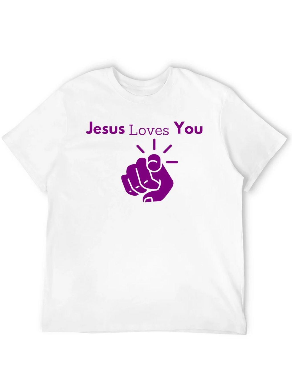 Jesus Loves You Graphic Tee - Pointing Finger Design product image 11
