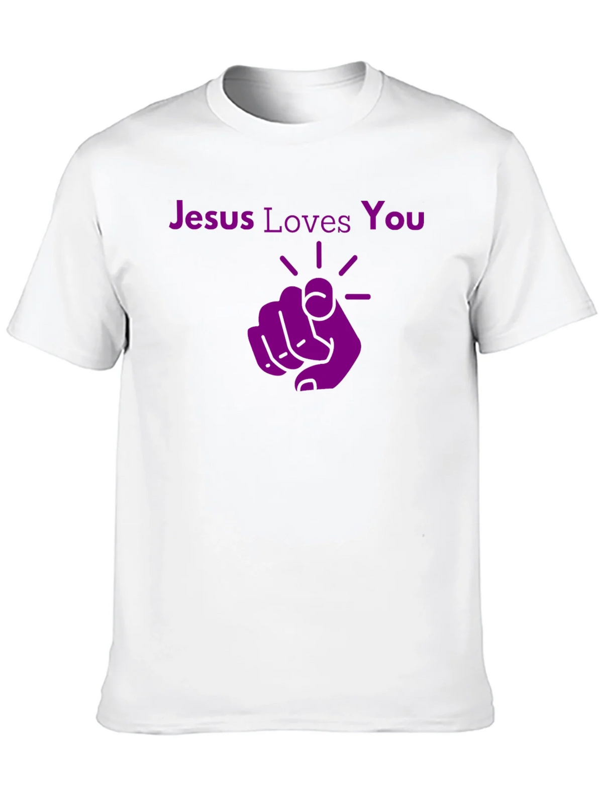 Jesus Loves You Graphic Tee - Pointing Finger Design product image 9
