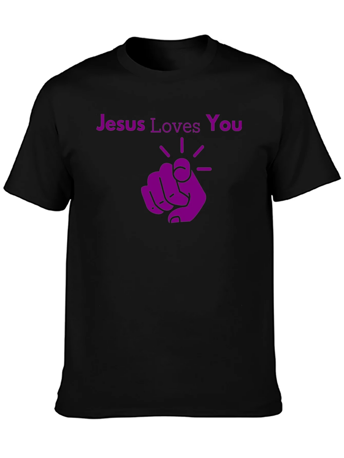Jesus Loves You Graphic Tee - Pointing Finger Design product image 3