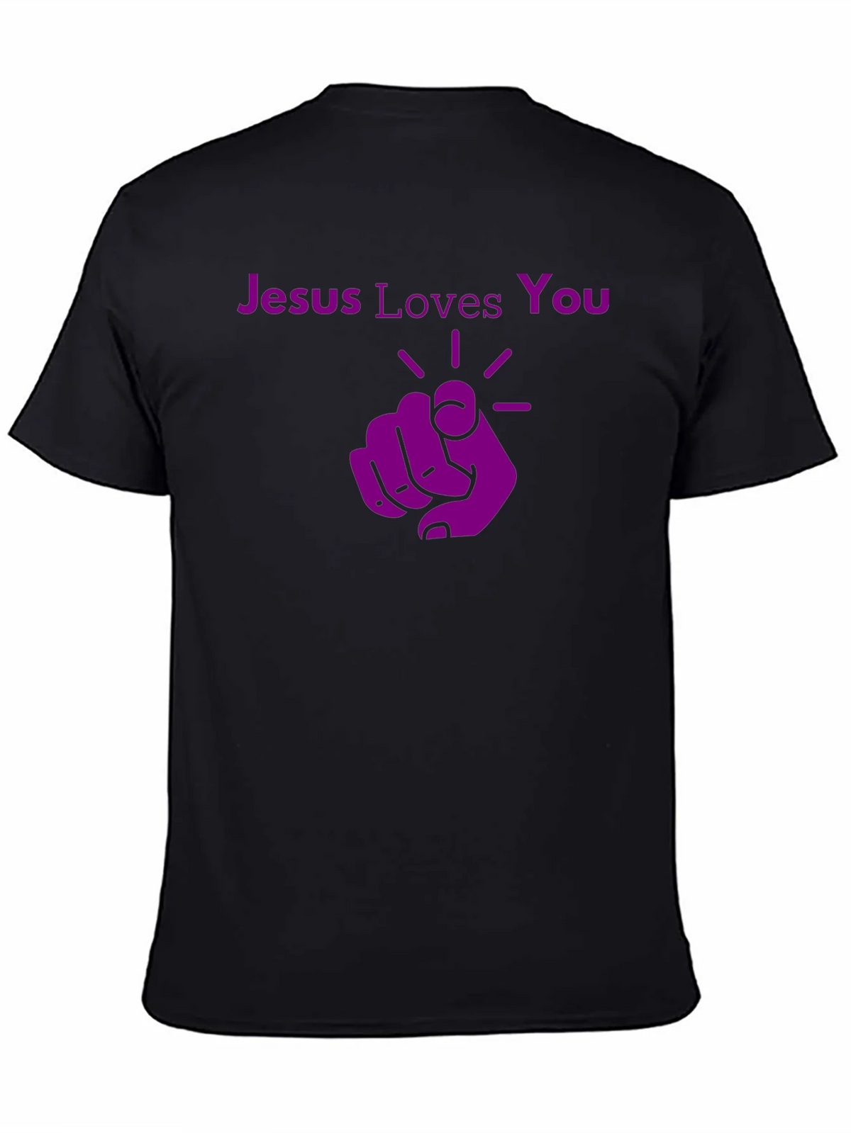 Jesus Loves You Graphic Tee - Pointing Finger Design product image 4