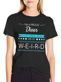 Proud Diver Weird T-Shirt - Funny Diving Apparel product image 1