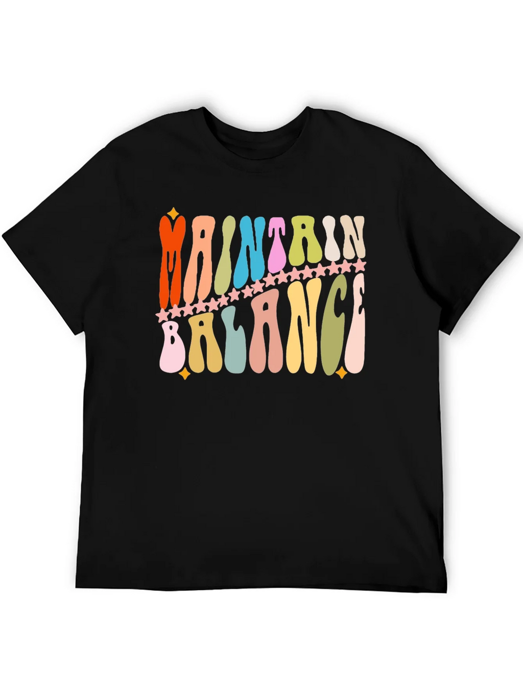 Maintain Balance Retro Graphic T-Shirt product image 5