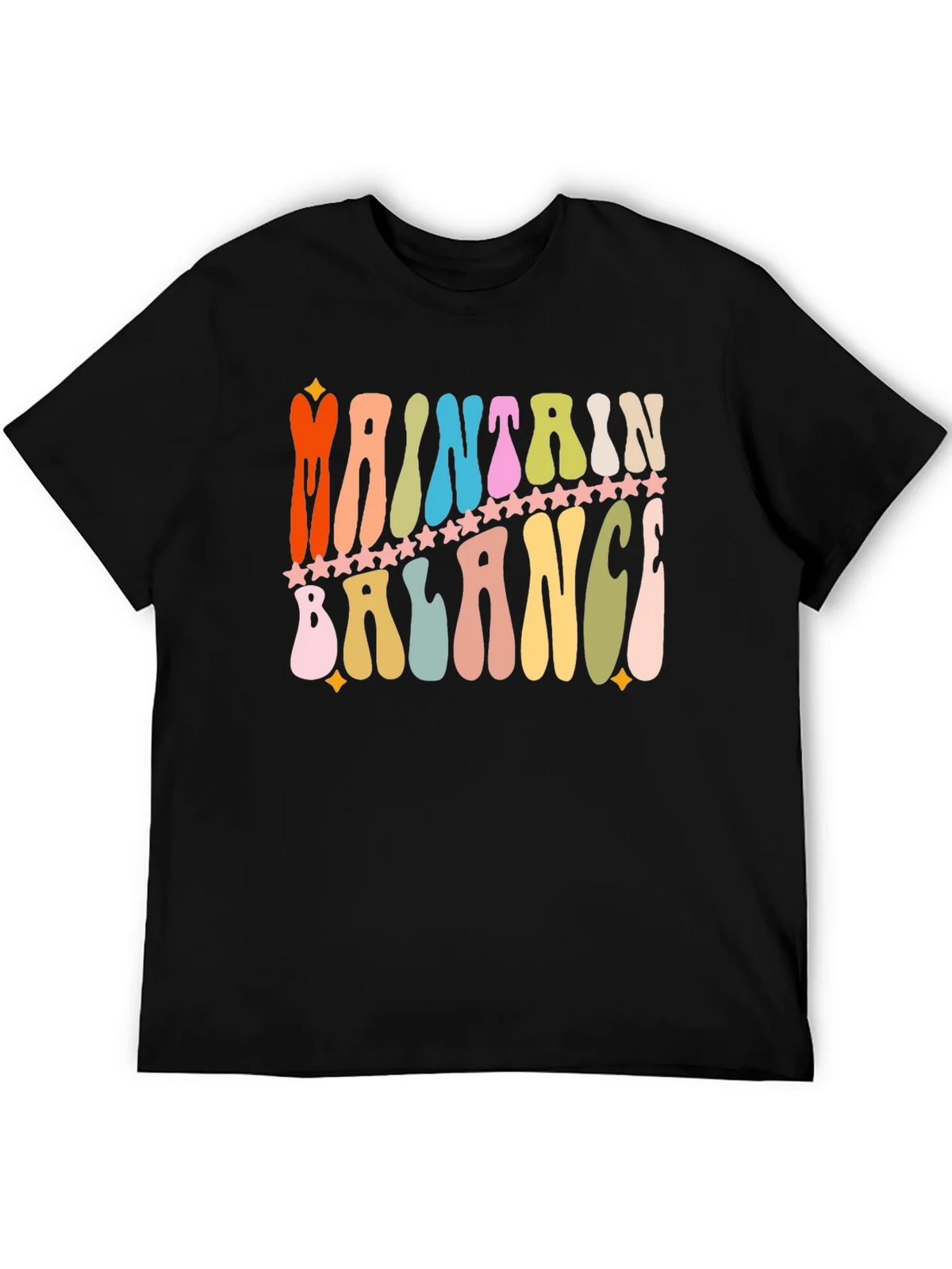 Maintain Balance Retro Graphic T-Shirt product image 5