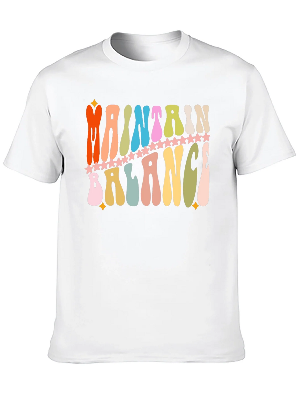 Maintain Balance Retro Graphic T-Shirt product image 9