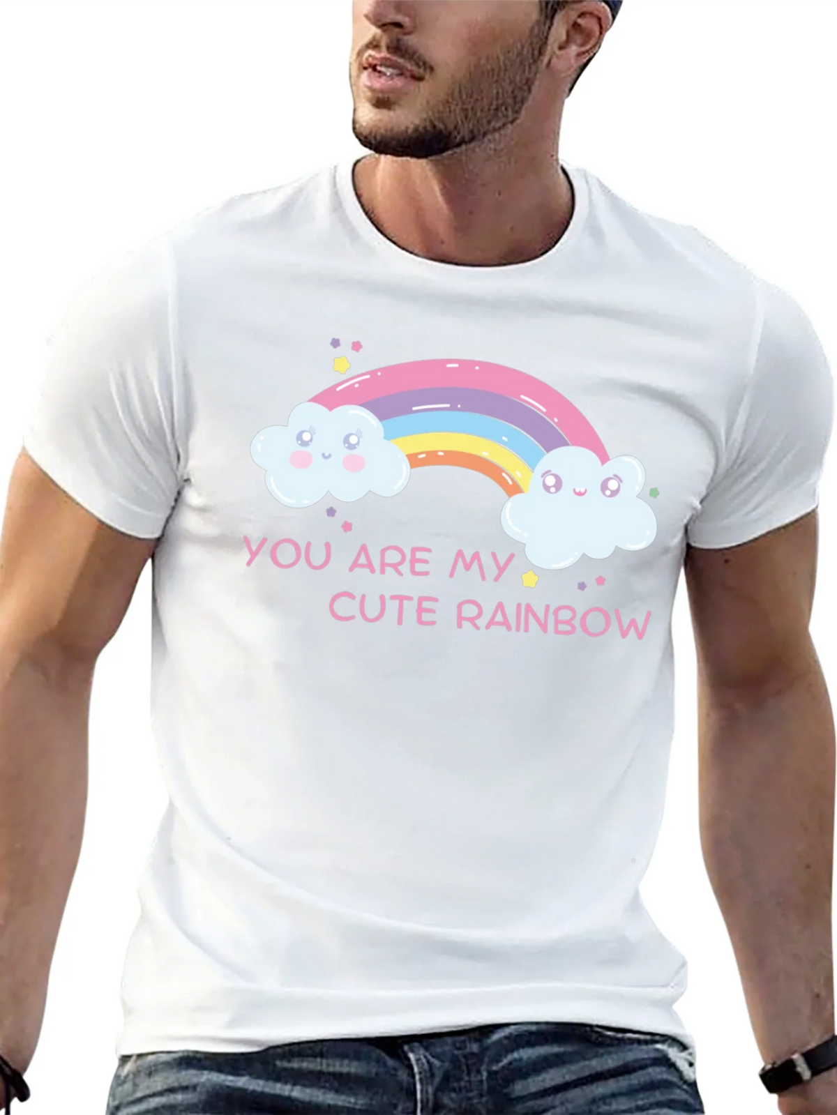 Cute Rainbow Graphic Tee - You Are My T-Shirt product image 12
