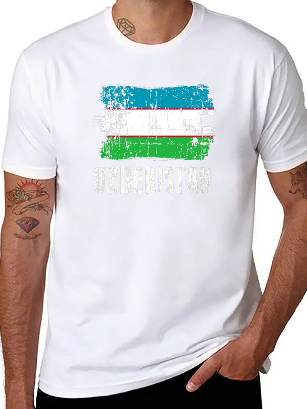 Uzbekistan Flag Graphic T-Shirt product image 7