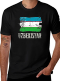 Uzbekistan Flag Graphic T-Shirt product image 1