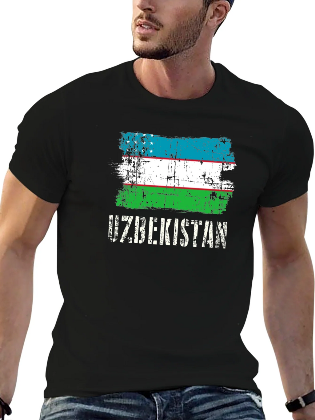 Uzbekistan Flag Graphic T-Shirt product image 6