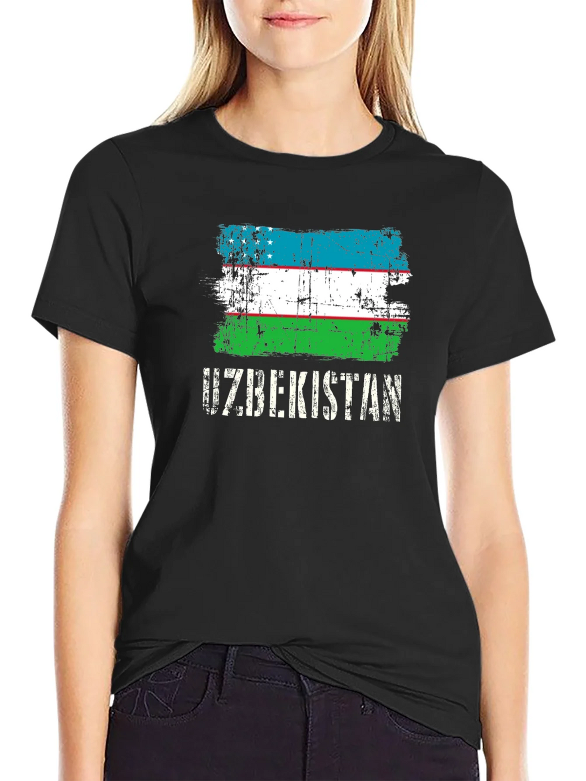 Uzbekistan Flag Graphic T-Shirt product image 2
