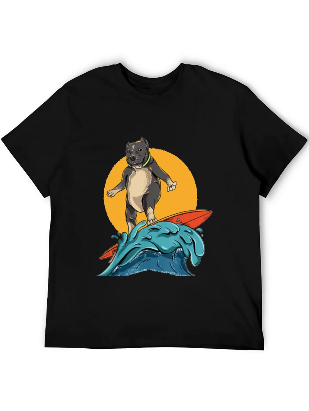 Surfing Pitbull Graphic Tee - Cool Dog Lover Shirt product image 5
