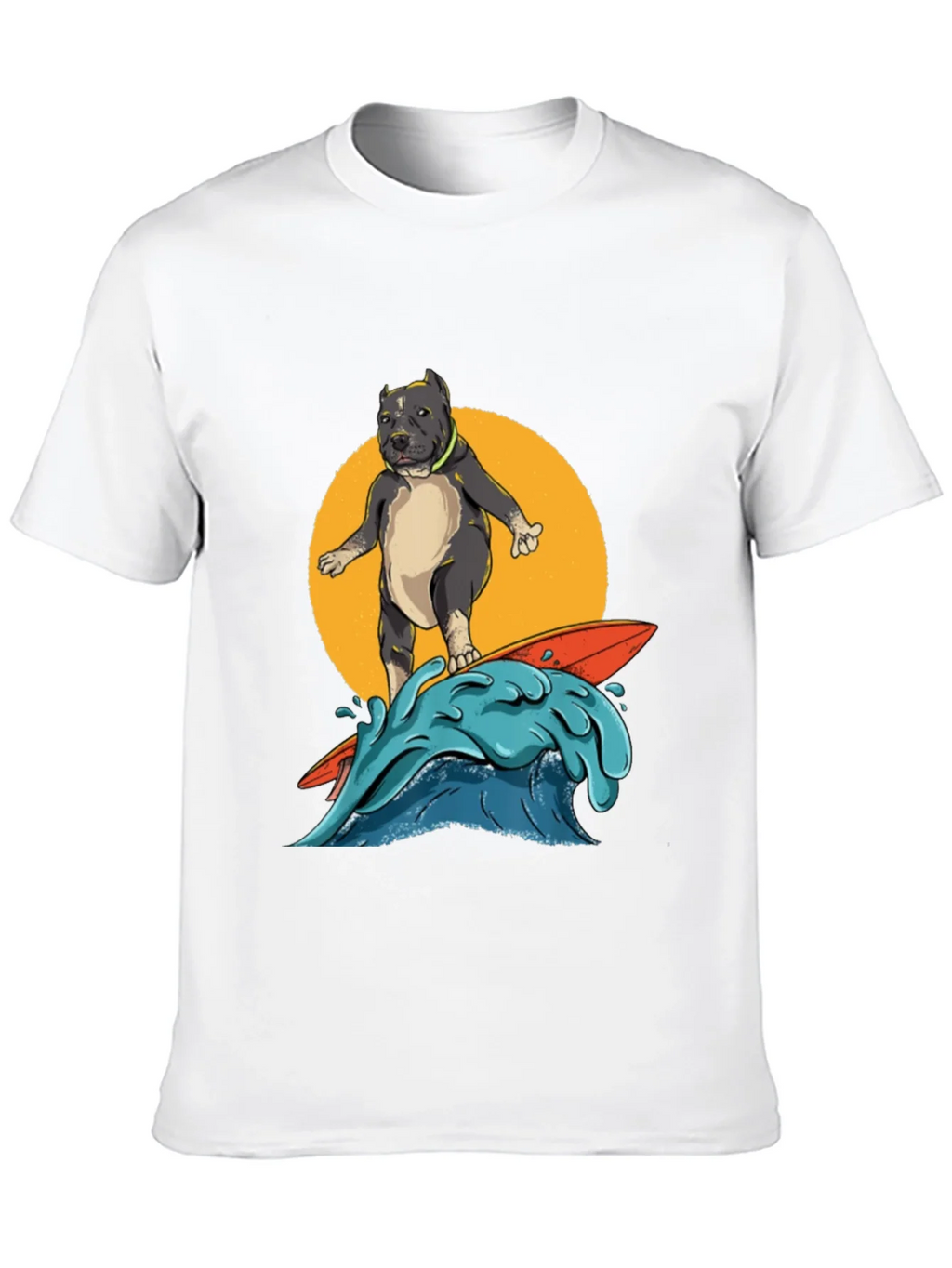 Surfing Pitbull Graphic Tee - Cool Dog Lover Shirt product image 9