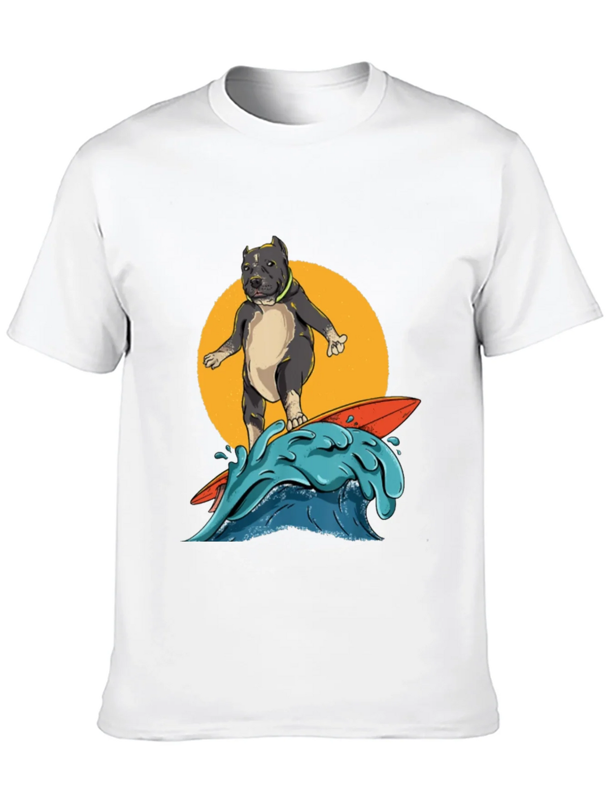 Surfing Pitbull Graphic Tee - Cool Dog Lover Shirt product image 9