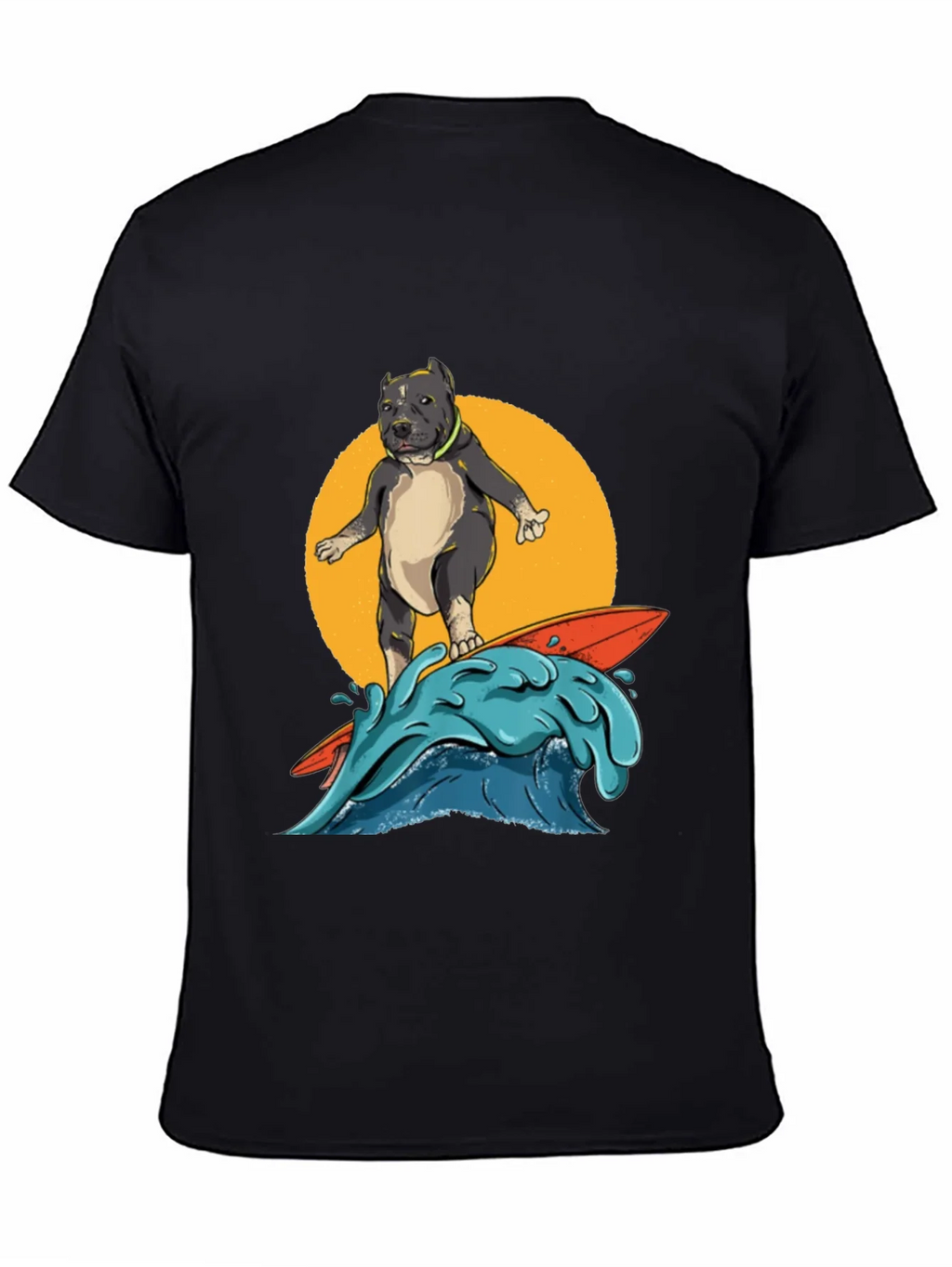 Surfing Pitbull Graphic Tee - Cool Dog Lover Shirt product image 4