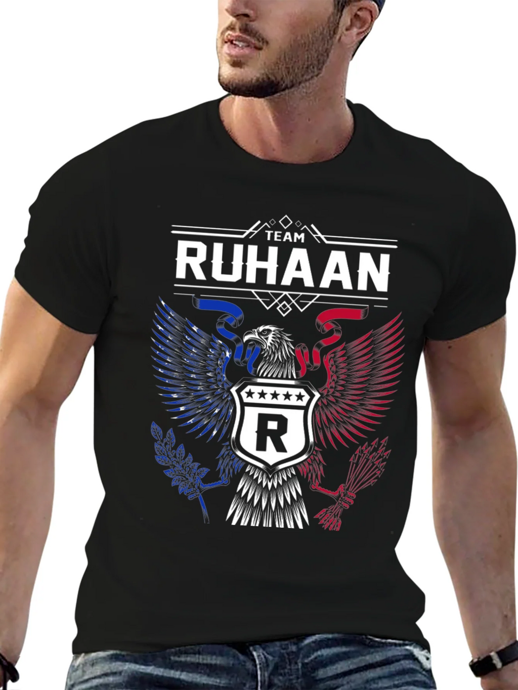 Team Ruhaan Eagle Crest Graphic T-Shirt - Patriotic Design product image 6