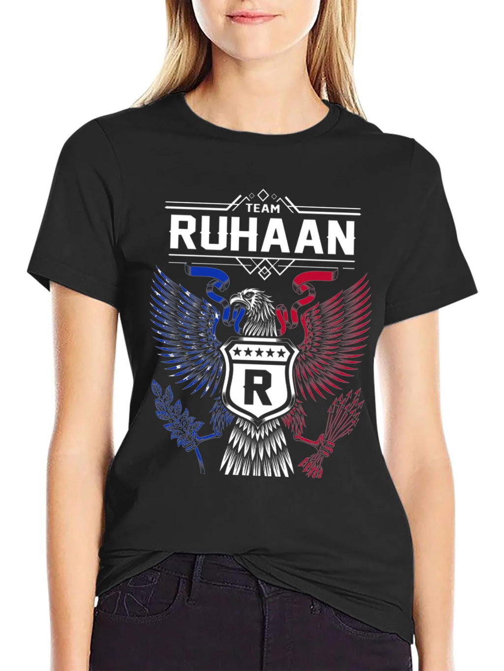 Team Ruhaan Eagle Crest Graphic T-Shirt - Patriotic Design product image 2