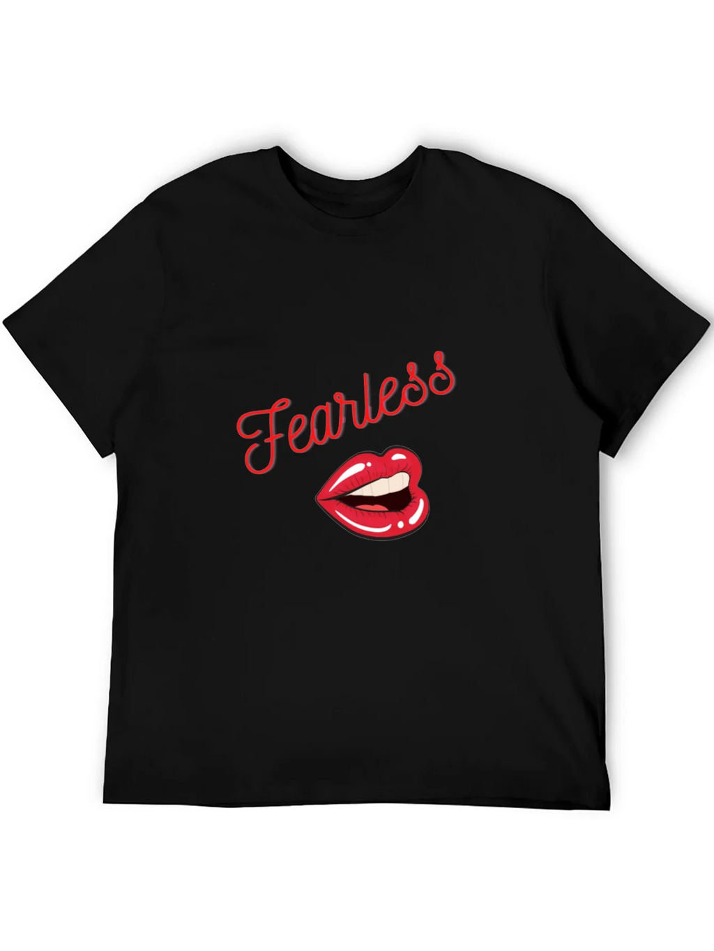 Fearless Lips Graphic Print Mens T-Shirt product image 5