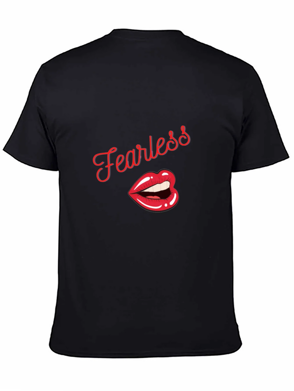 Fearless Lips Graphic Print Mens T-Shirt product image 4