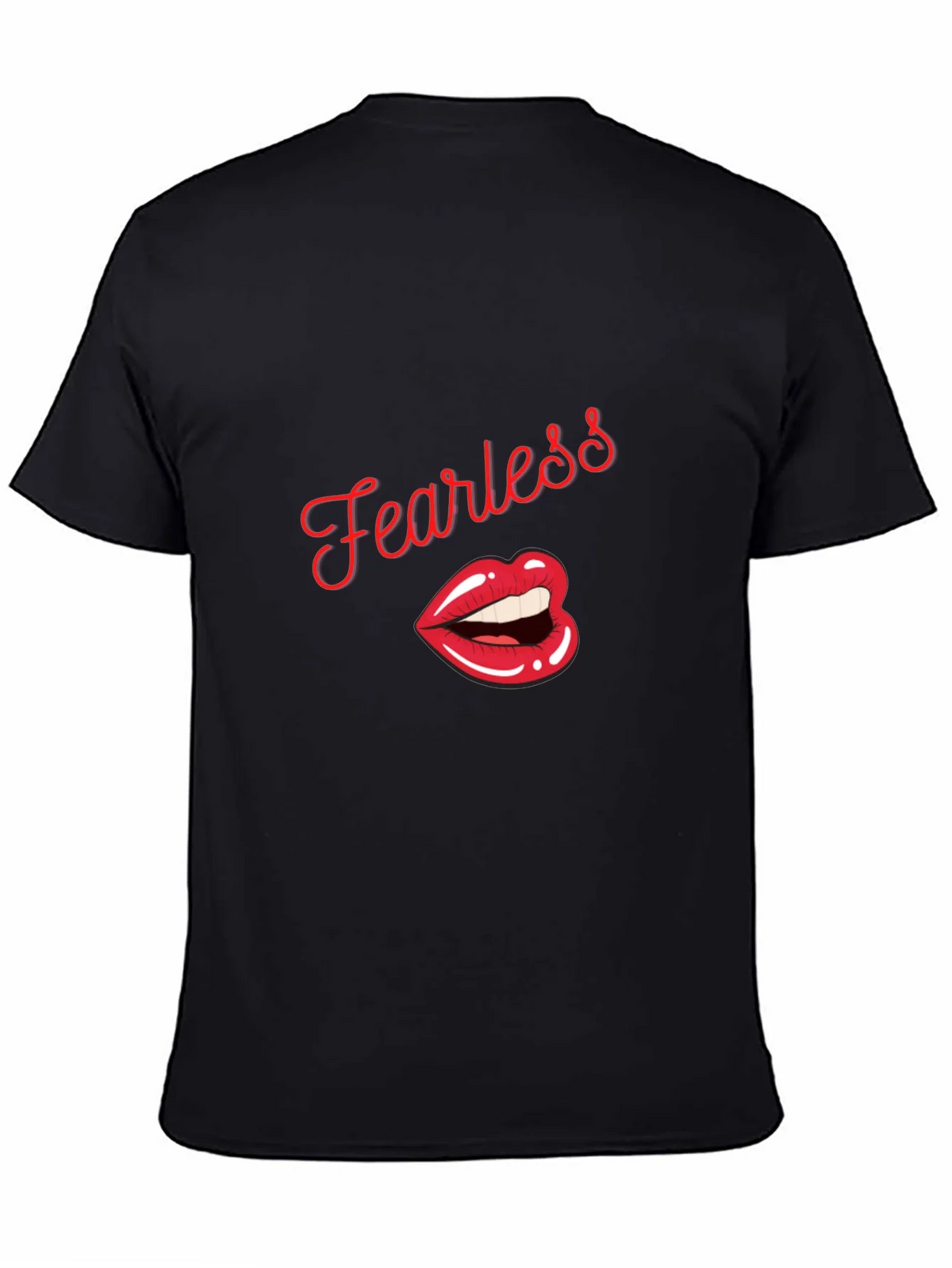 Fearless Lips Graphic Print Mens T-Shirt product image 4