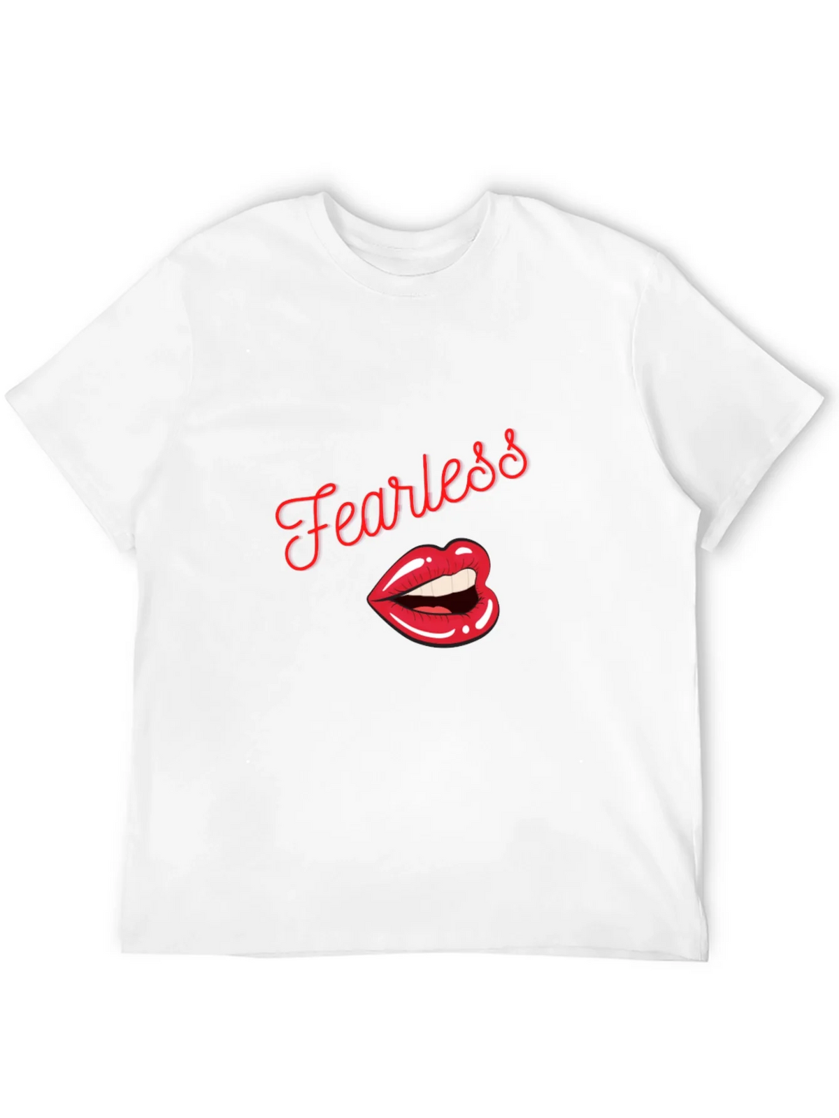 Fearless Lips Graphic Print Mens T-Shirt product image 11