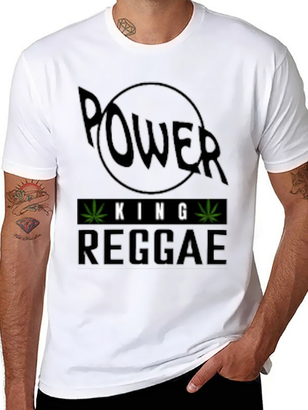 Power King Reggae Black T-Shirt product image 7