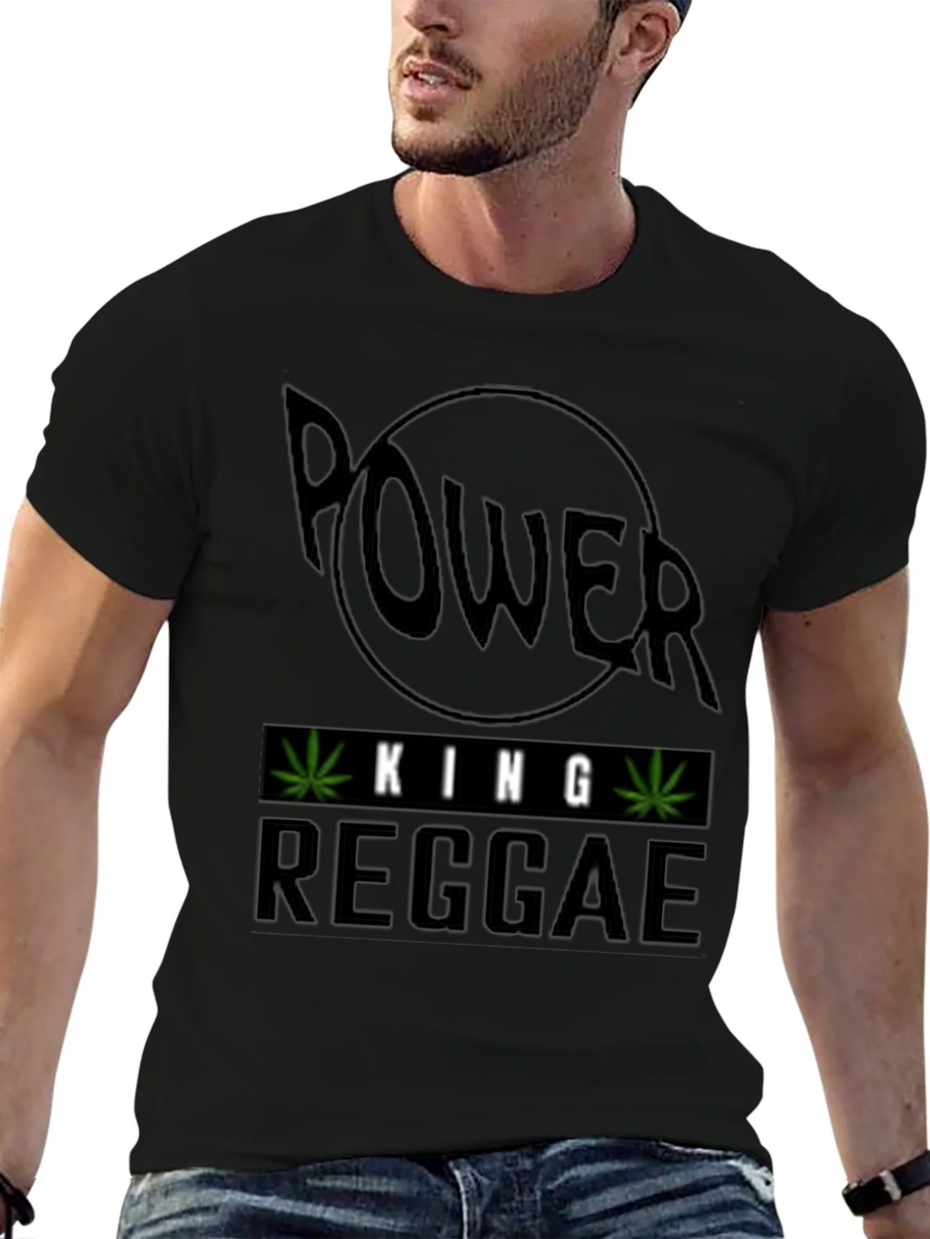 Power King Reggae Black T-Shirt product image 6