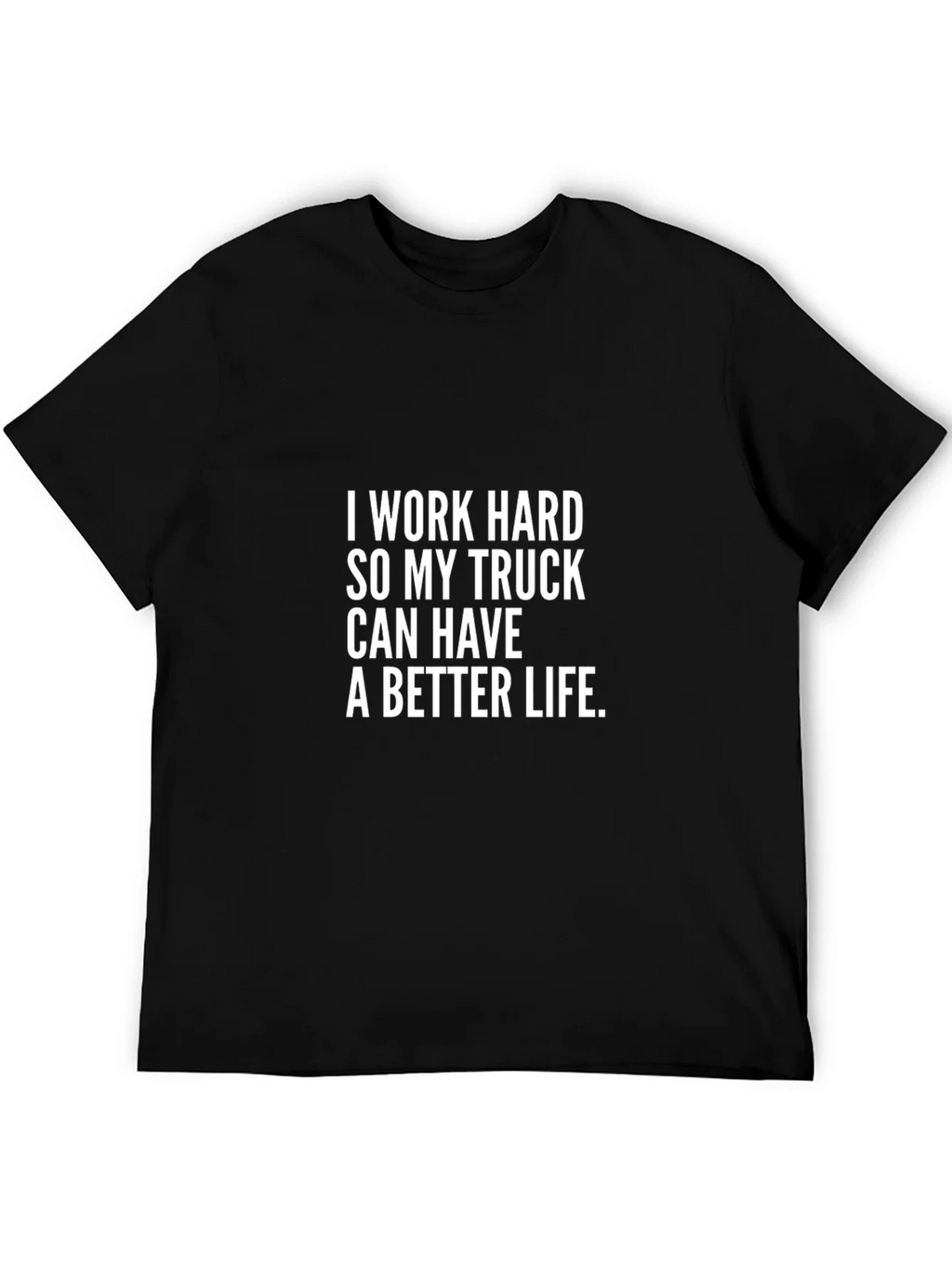 I Work Hard Trucker Tee - Black Cotton product image 5