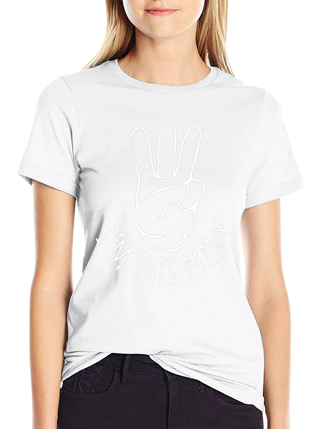 Im This Many Three Fingers Birthday T-Shirt product image 4
