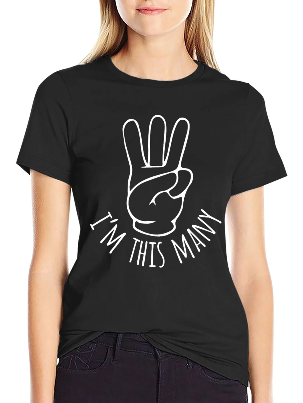 Im This Many Three Fingers Birthday T-Shirt product image 2