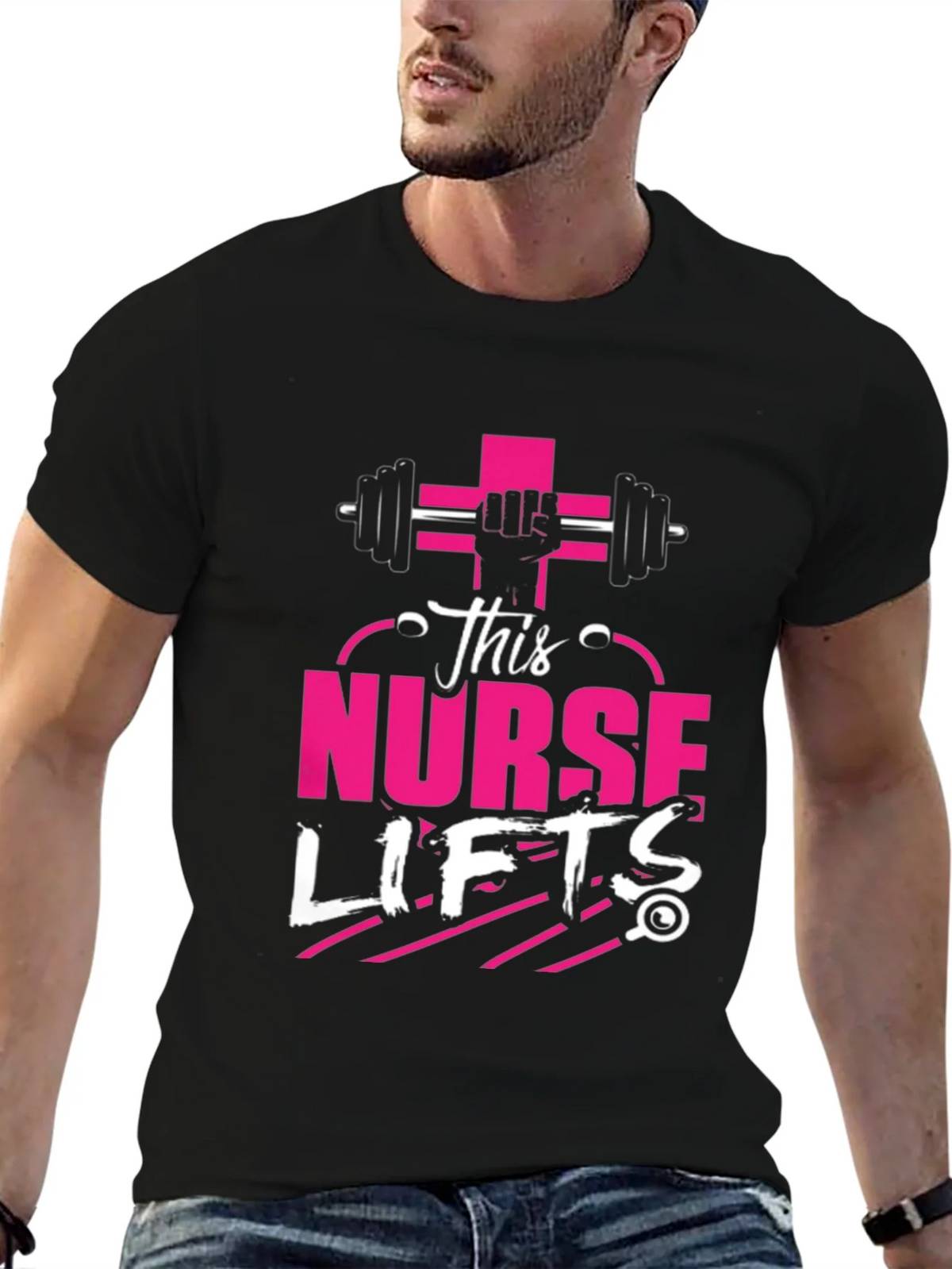 This Nurse Lifts T-Shirt: Fitness Apparel product image 6