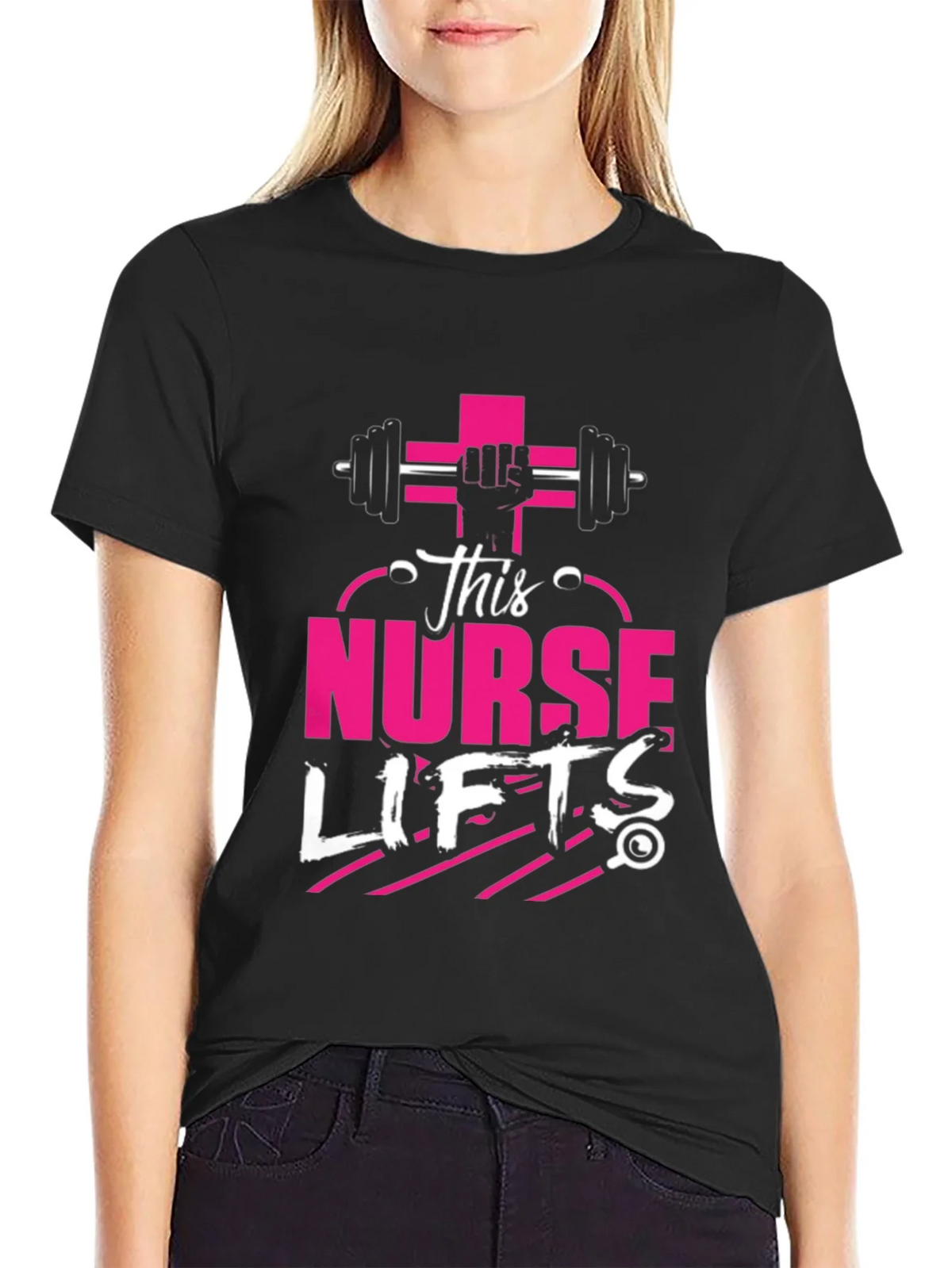 This Nurse Lifts T-Shirt: Fitness Apparel product image 2