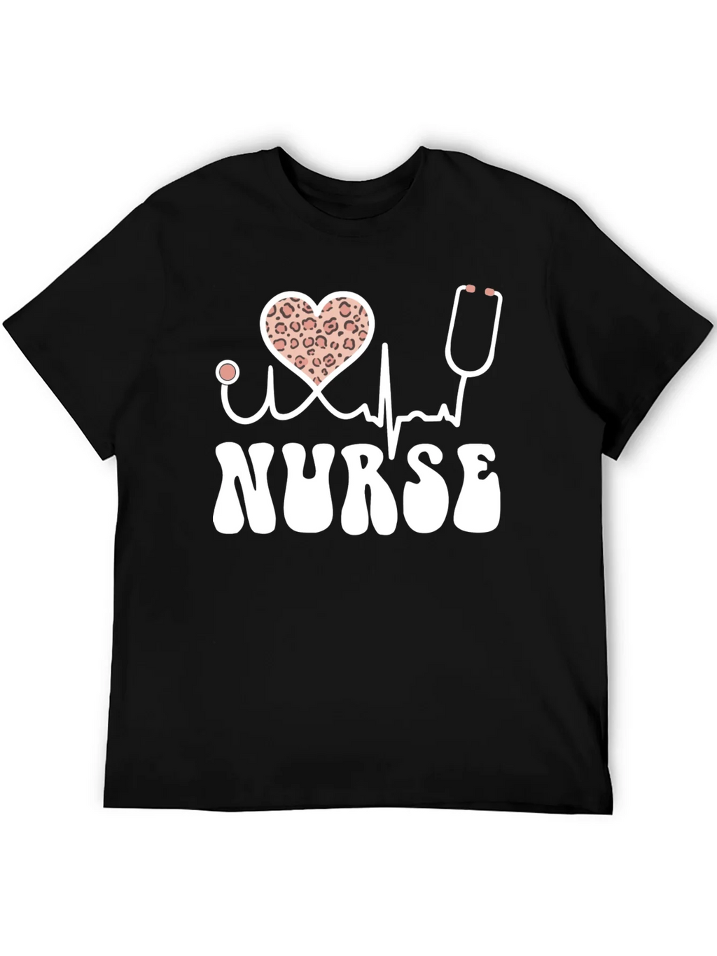 Nurse T-Shirt Heart Leopard Print product image 3