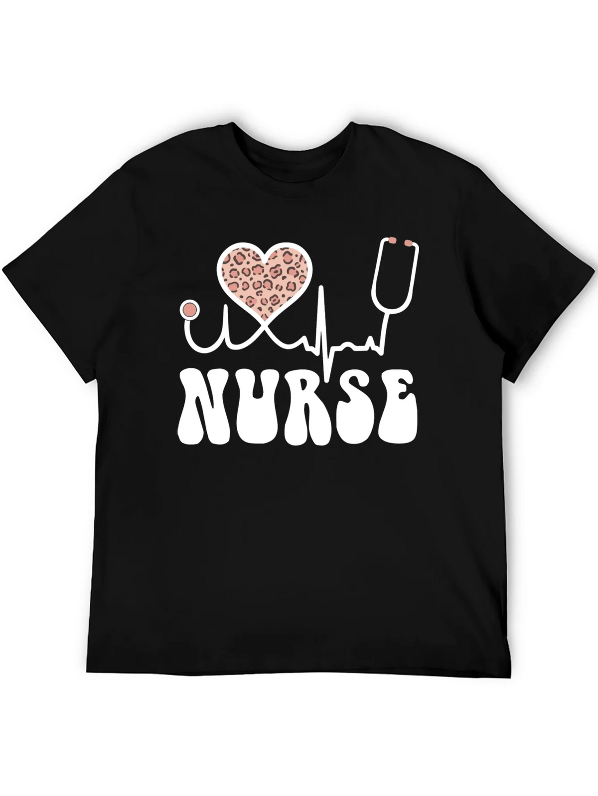 Nurse T-Shirt Heart Leopard Print product image 3