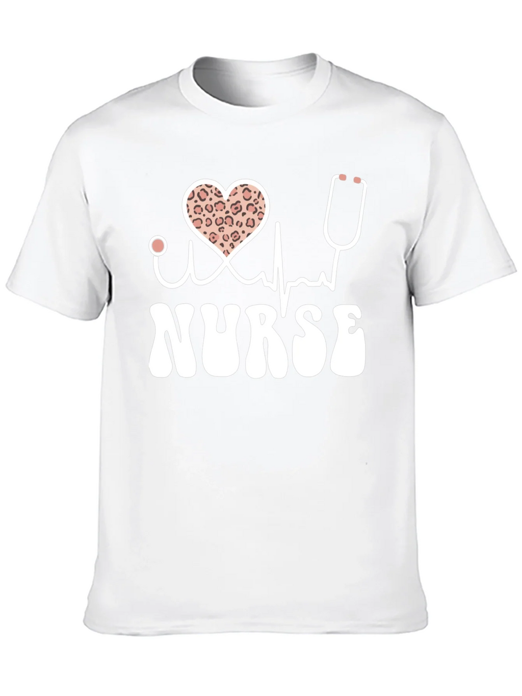 Nurse T-Shirt Heart Leopard Print product image 7