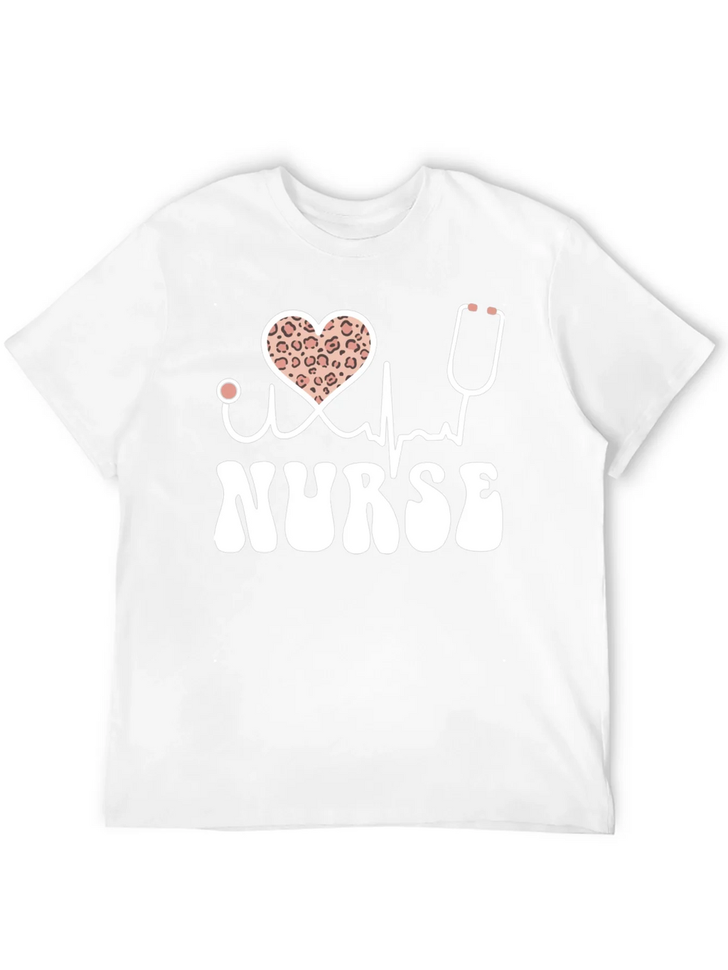 Nurse T-Shirt Heart Leopard Print product image 9