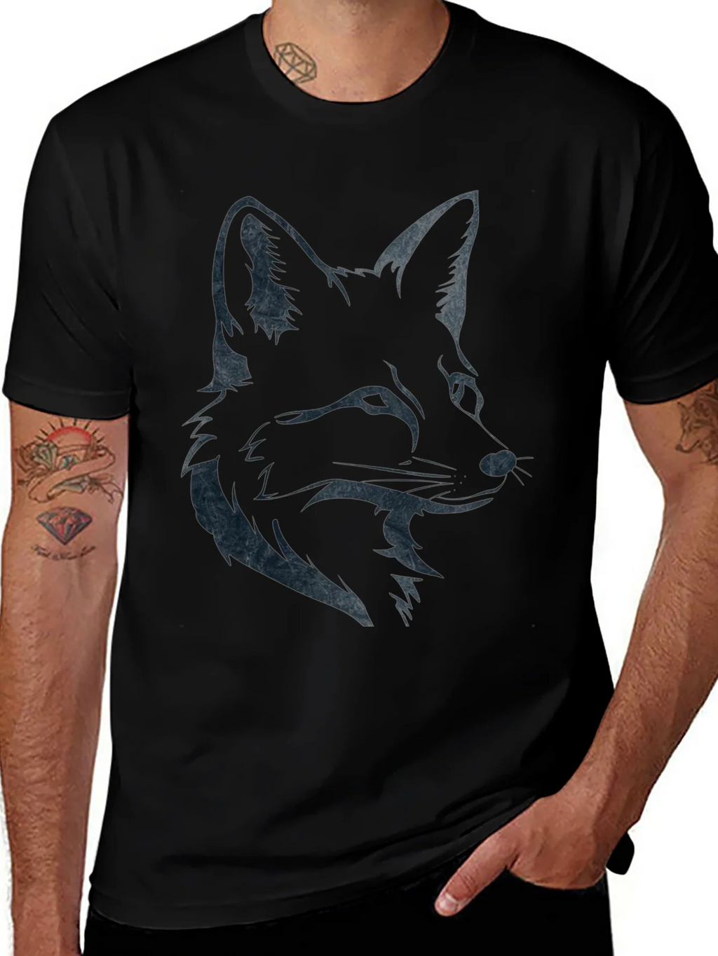 Fox Graphic Print Crew Neck T-Shirt product image 1
