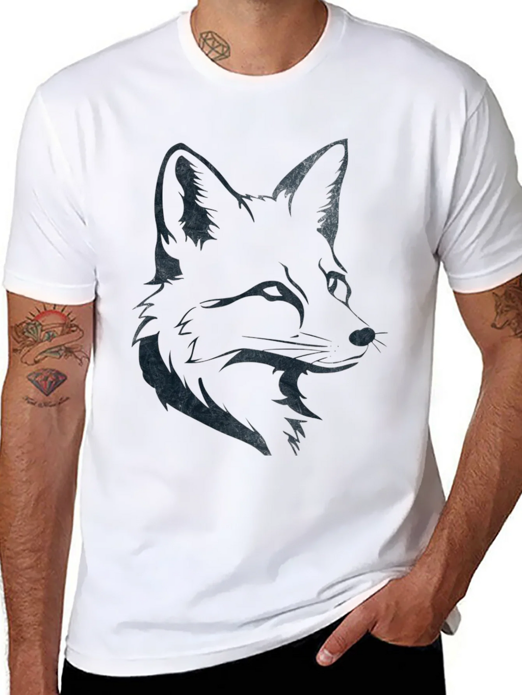 Fox Graphic Print Crew Neck T-Shirt product image 4