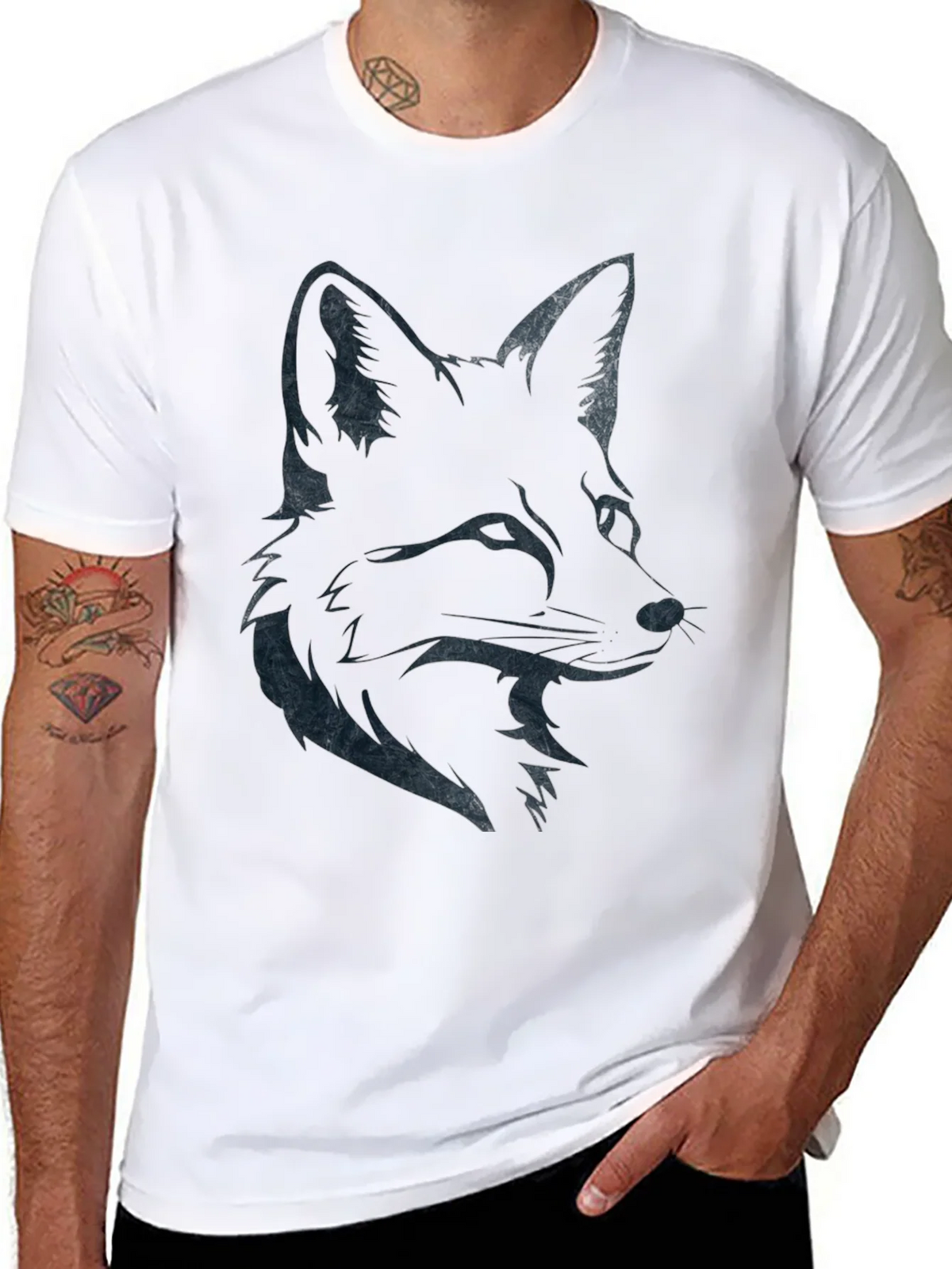 Fox Graphic Print Crew Neck T-Shirt product image 4