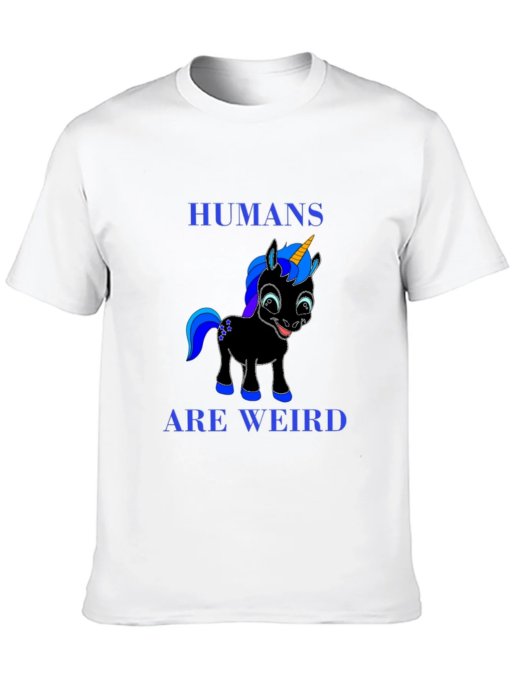 Humans Are Weird Unicorn Graphic Tee - Black product image 9