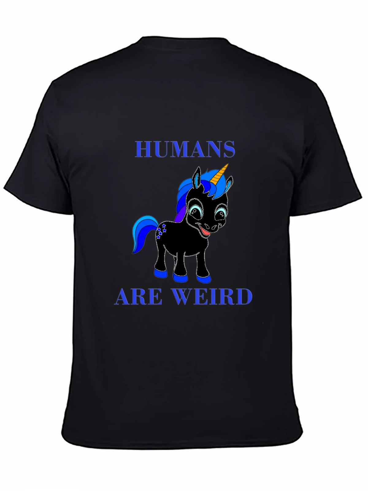 Humans Are Weird Unicorn Graphic Tee - Black product image 4
