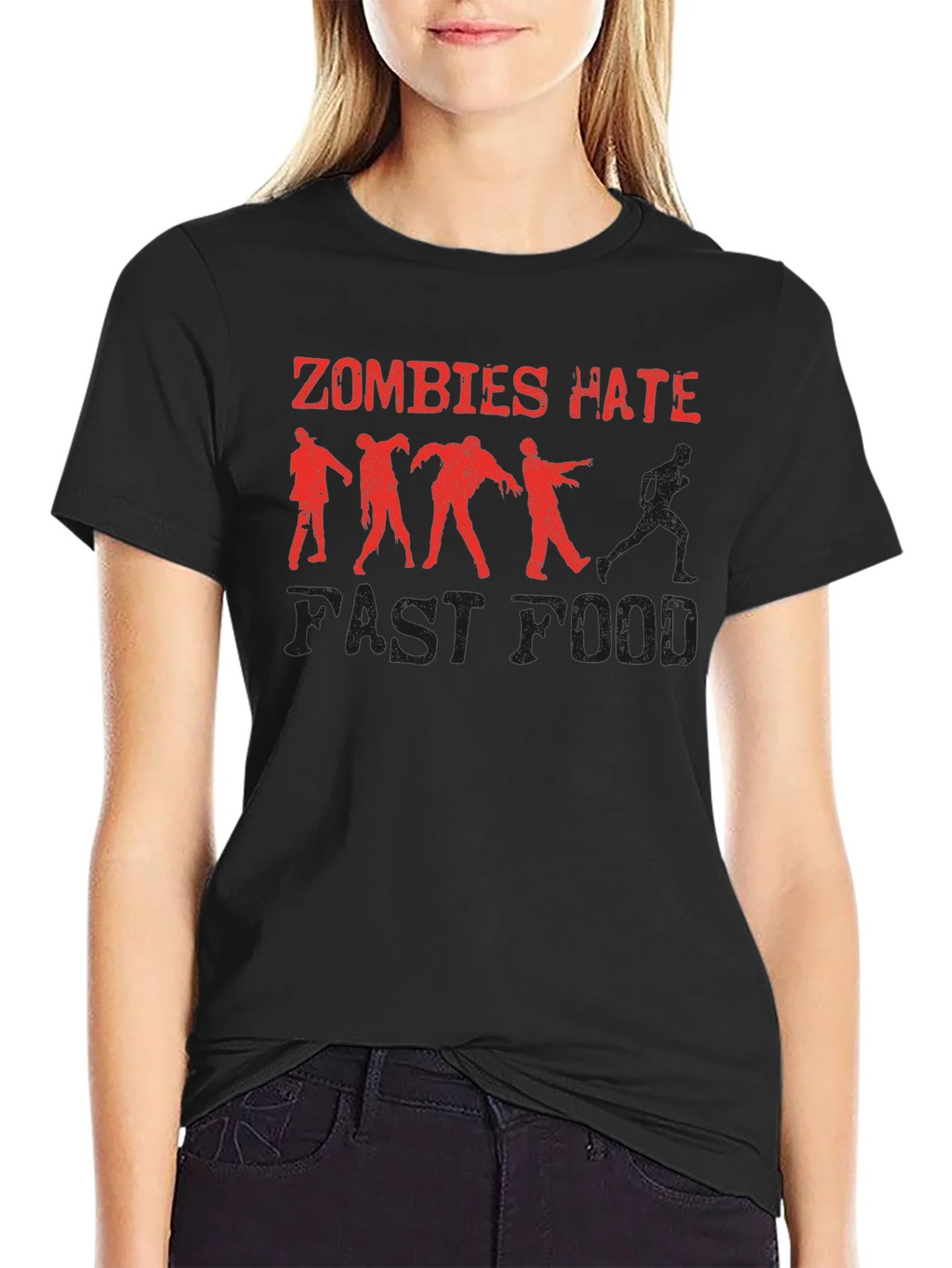 Zombies Hate Fast Food Graphic Tee product image 2