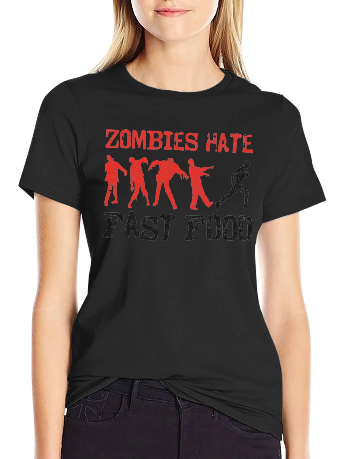 Zombies Hate Fast Food Graphic Tee product image 2