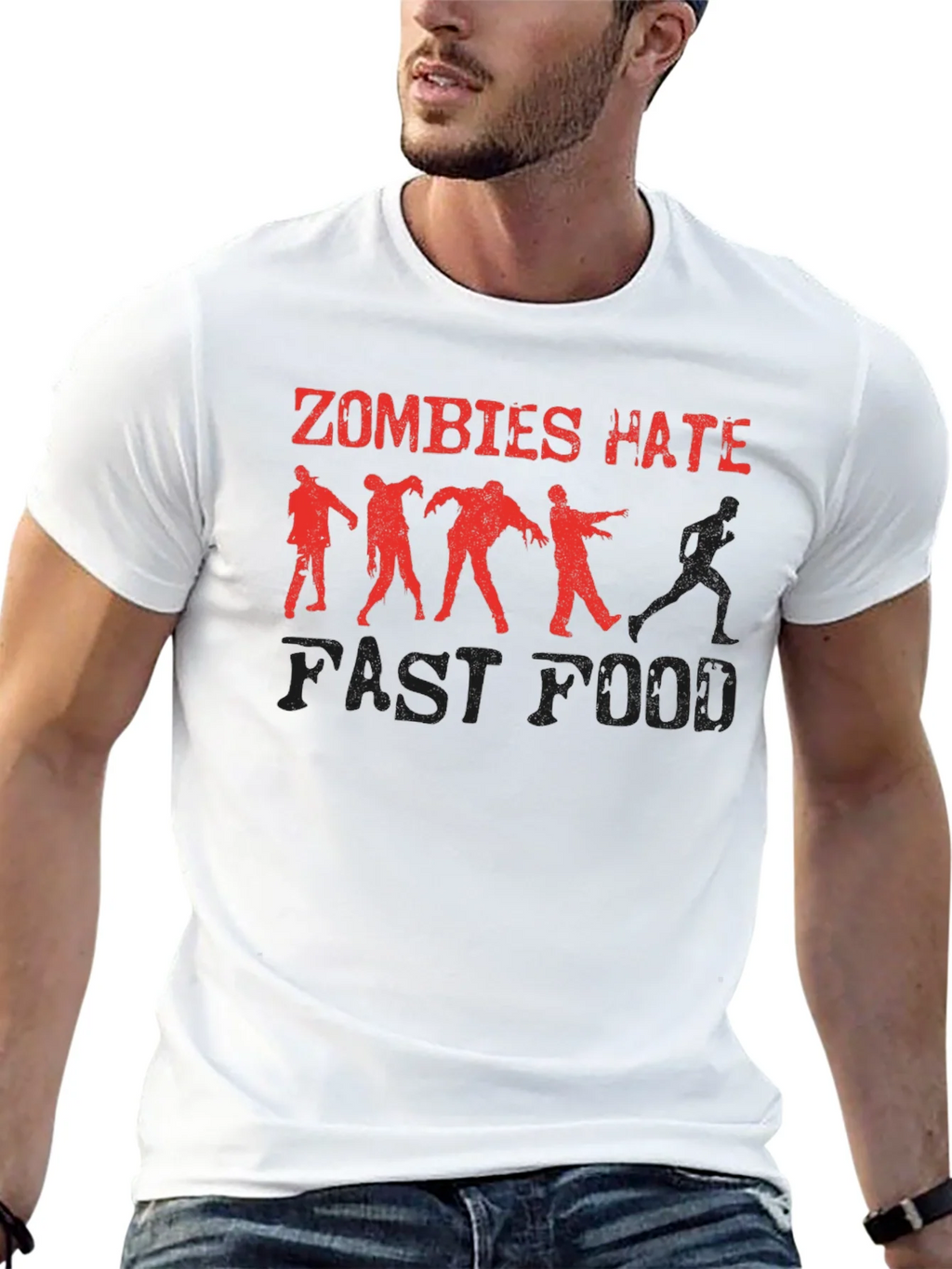 Zombies Hate Fast Food Graphic Tee product image 11