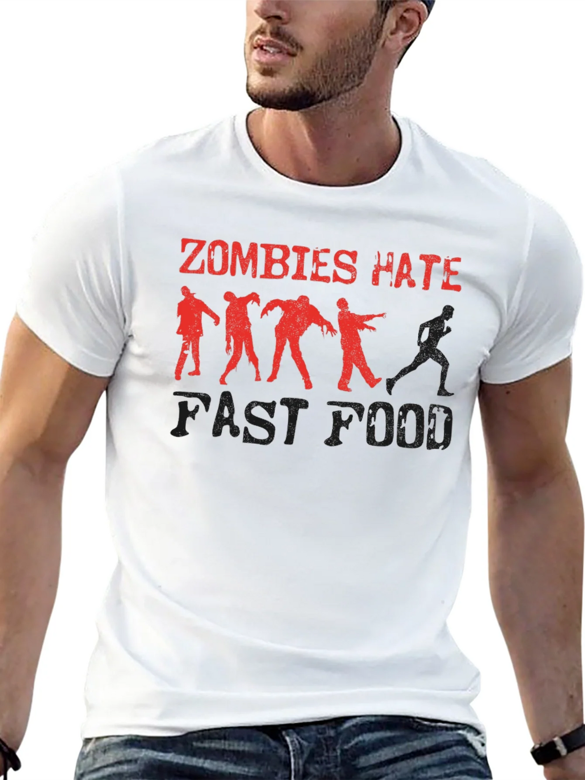 Zombies Hate Fast Food Graphic Tee product image 11