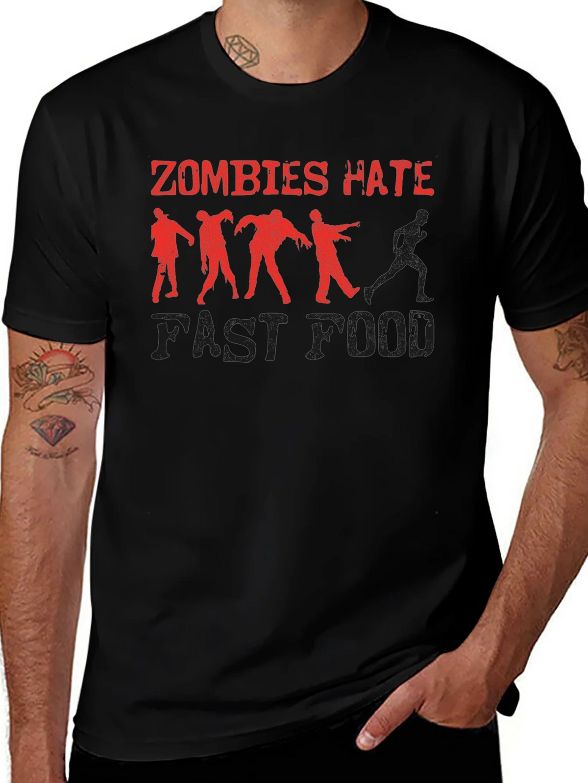 Zombies Hate Fast Food Graphic Tee product image 1