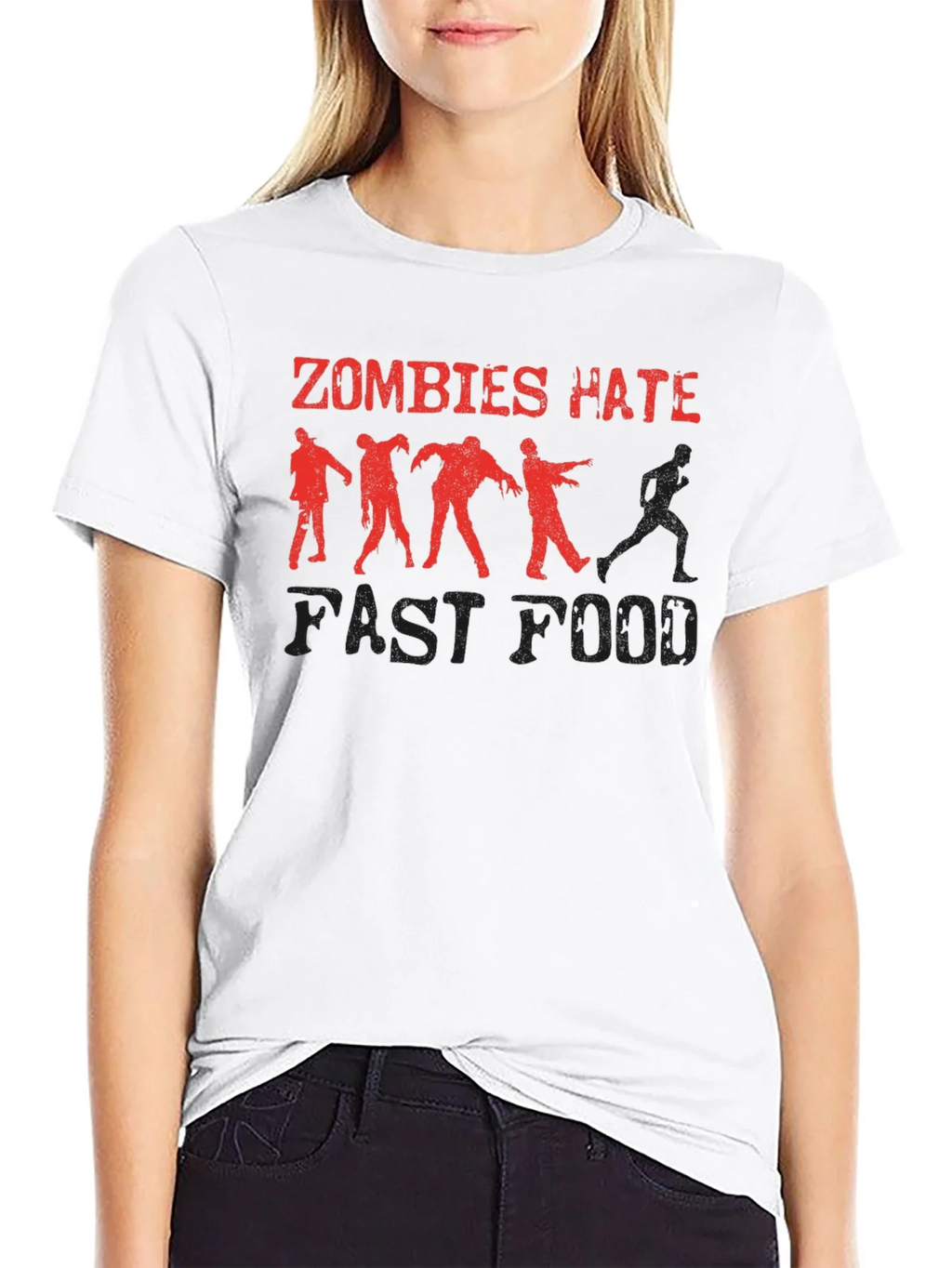Zombies Hate Fast Food Graphic Tee product image 7
