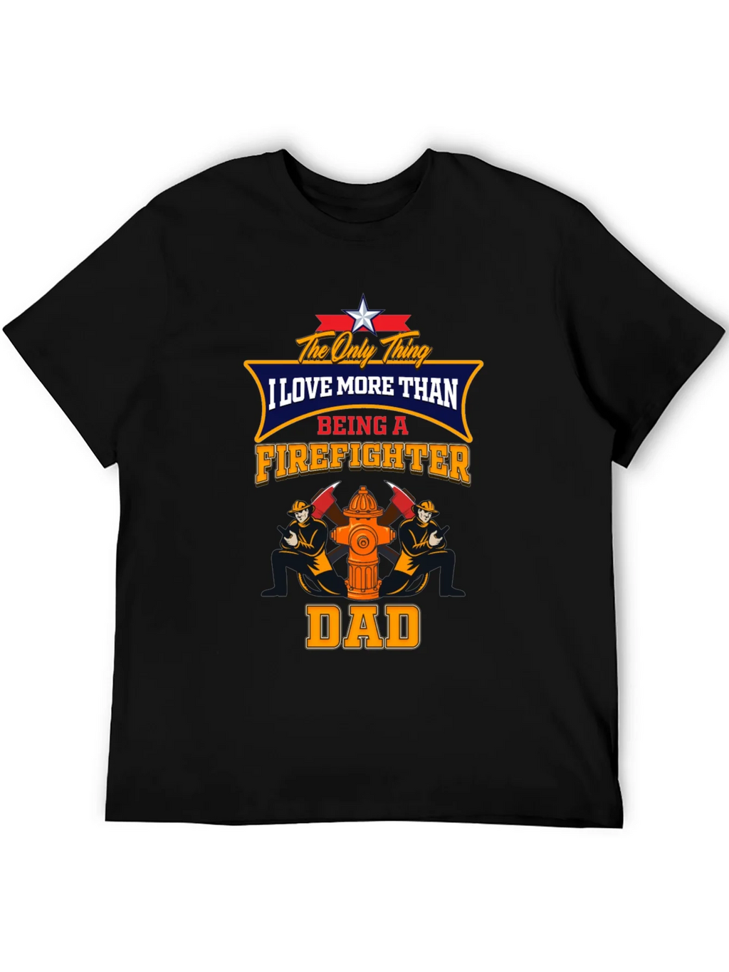 Firefighter Dad Graphic T-Shirt product image 5