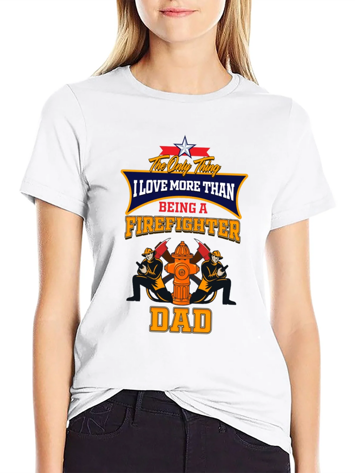 Firefighter Dad Graphic T-Shirt product image 8